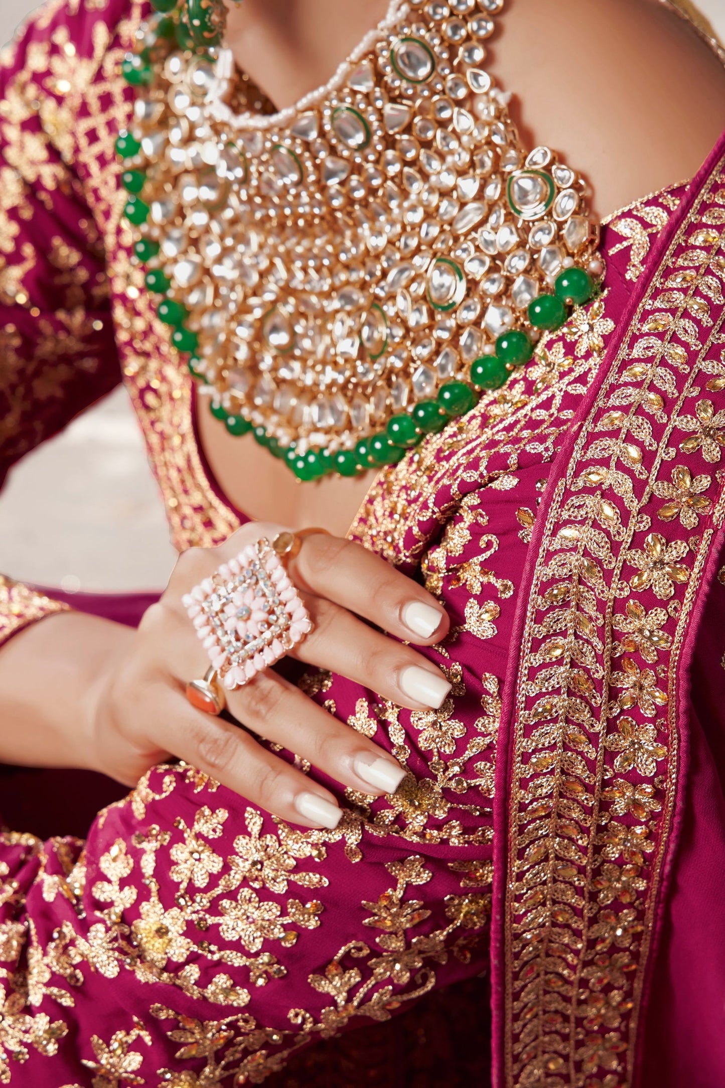 Pink Georgette Lehenga Choli For Festival & Wedding - Embroidery Work, Zarkan Work, Codding Work.