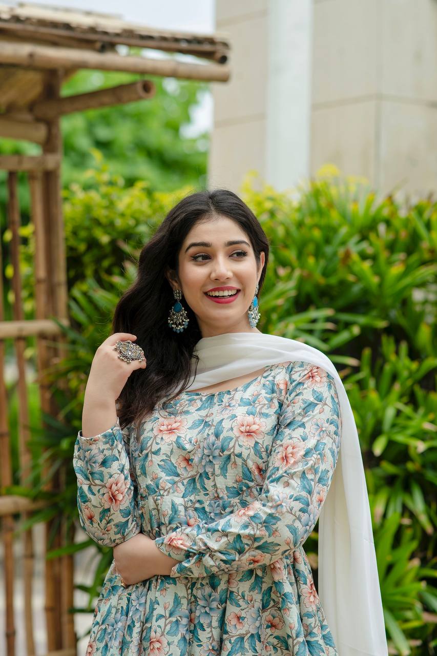 MULTI COLOURED ANARKALI SUIT SET