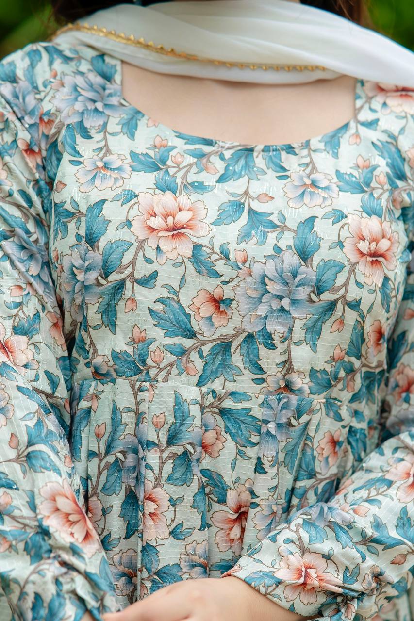 MULTI COLOURED ANARKALI SUIT SET